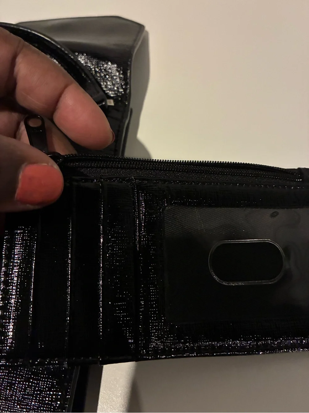 Nordstrom Black Mini Crossbody& Wallet set-Cardholder, ID window-Zip Pocket